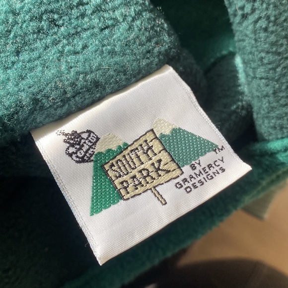 Vintage 1998 Green Fleece with Toggle South Park Kenny Trapper Beanie Hat RARE - Picture 4 of 6